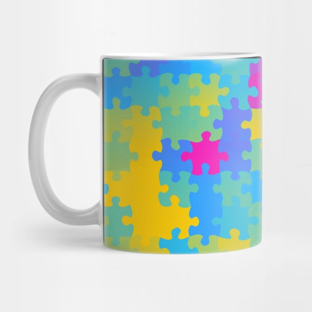 Pan Pride Gradient Jigsaw Puzzle Pattern by VernenInk